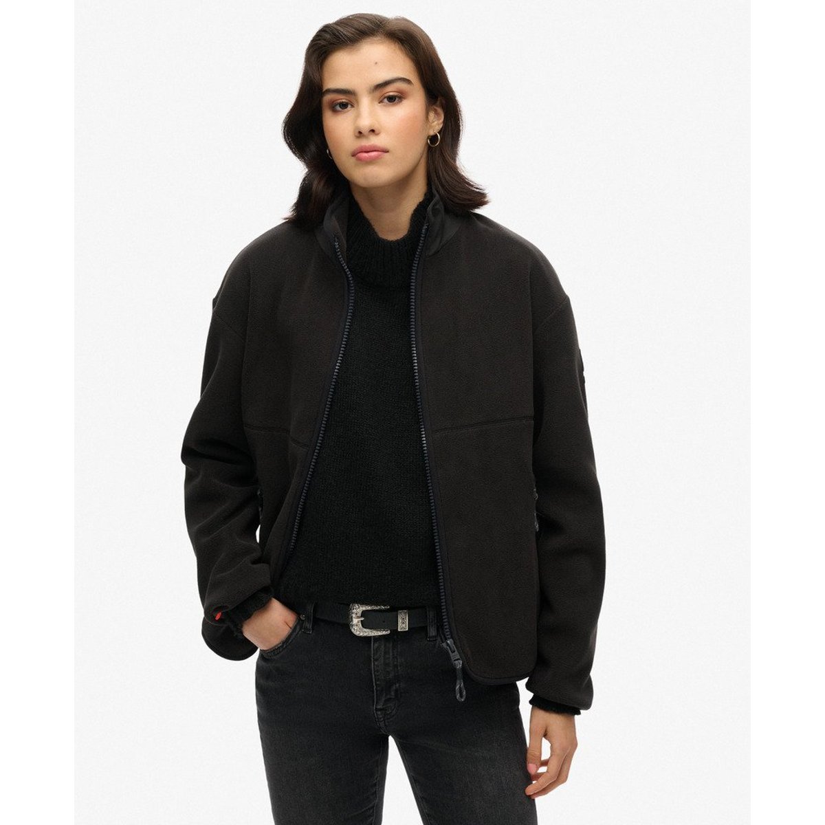 Veste polaire Active entièrement zippée noir, SUPERDRY