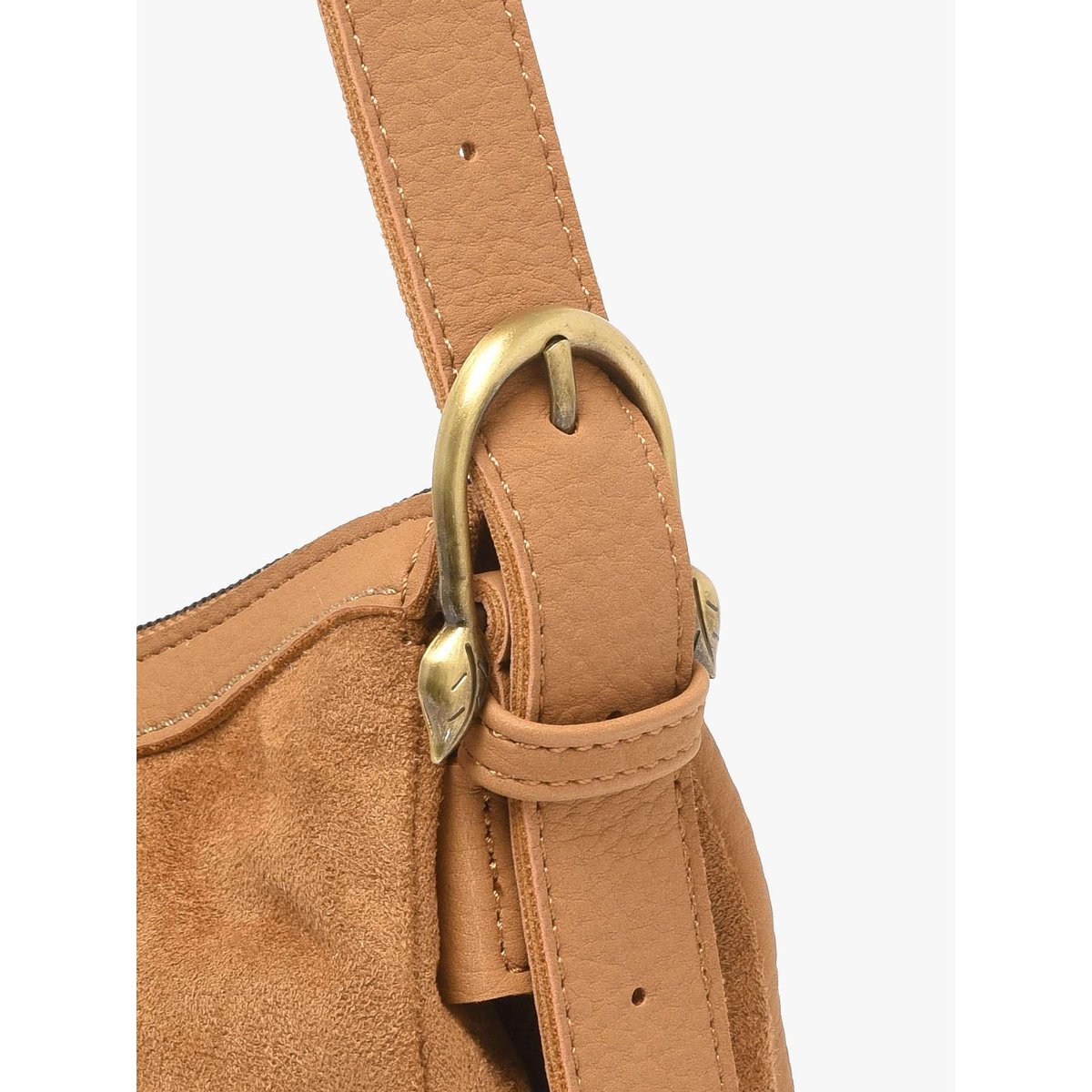Sac bandoulière Ellebore camel, WOOMEN