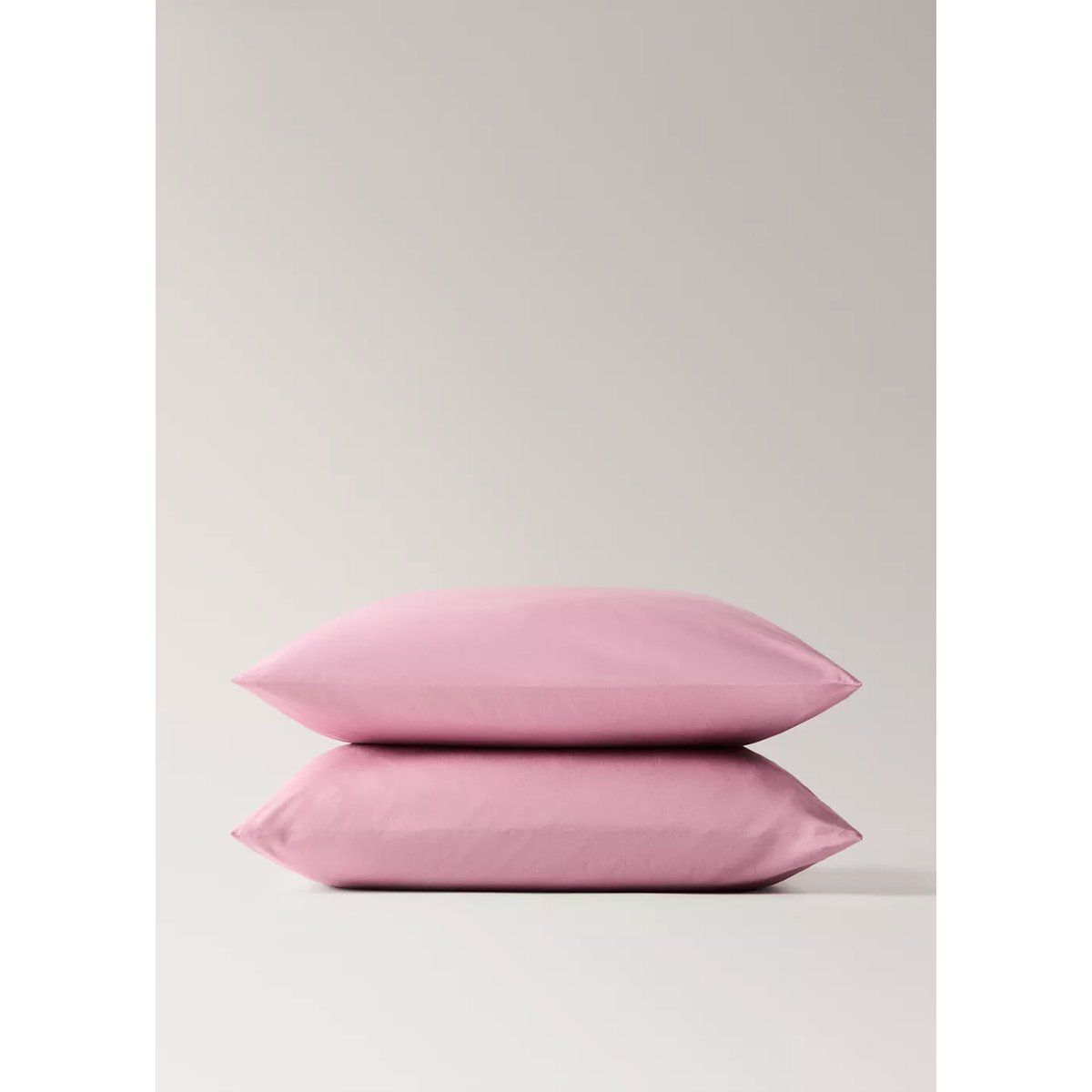 Deux taies d’oreiller percale de coton 60x60 cm lie de vin, MANGO HOME