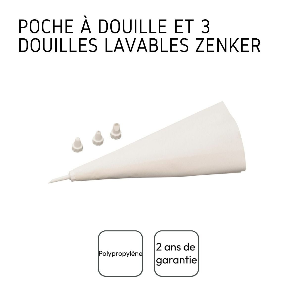 Set de 2 ustensiles de pâtisserie poche à douille SMART PASTRY blanc, ZENKER