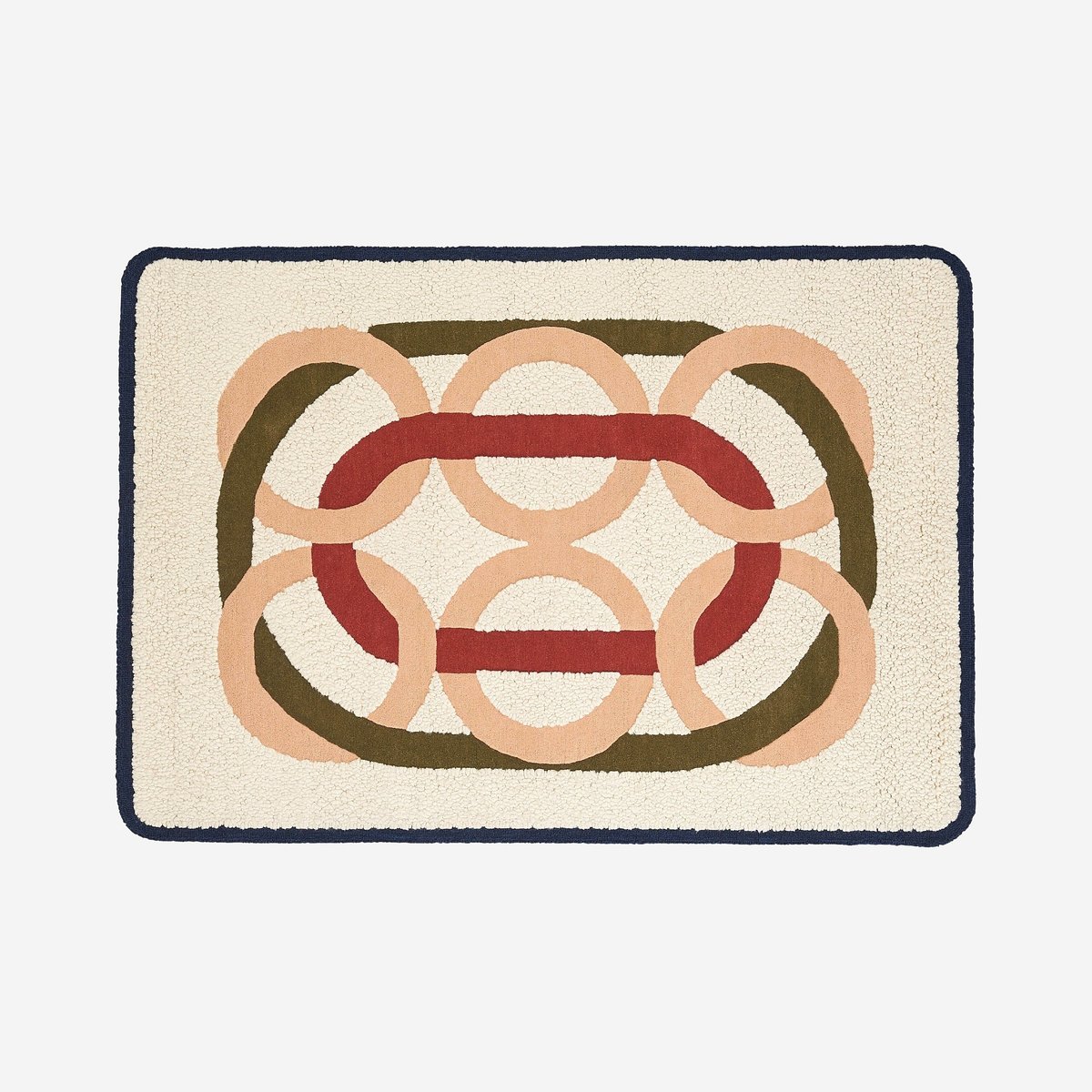 Tapis de salon laine CANDICE beige, multicolore, HABITAT