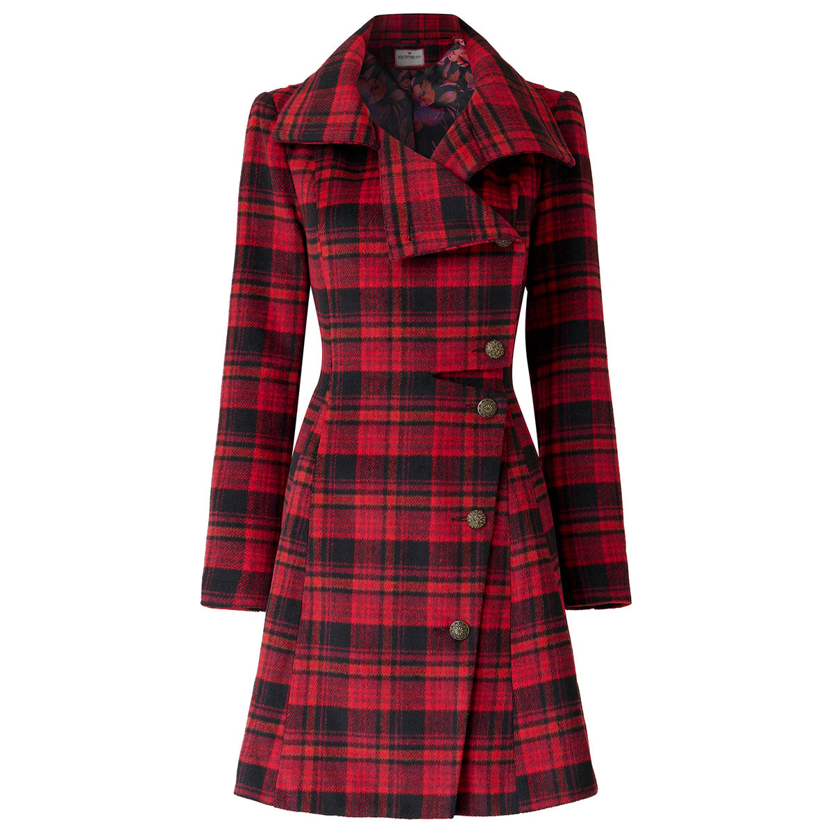 Manteau à Carreaux Jours d'Automne rouge, JOE BROWNS