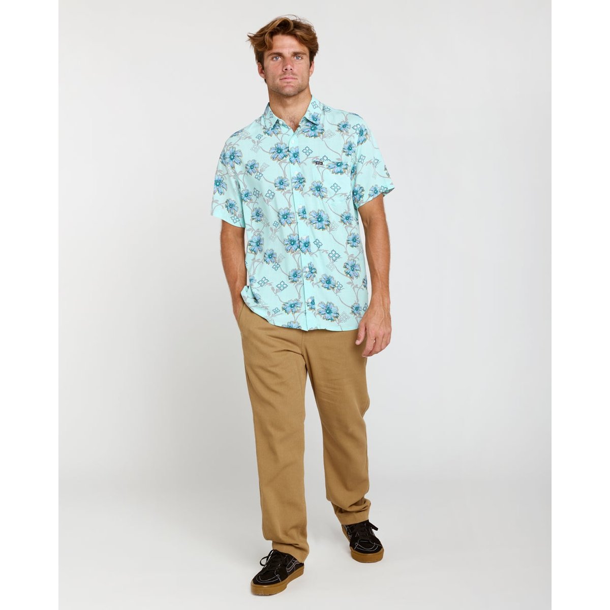 Chemise SURF REVIVAL à Manches courtes aqua clair, RIP CURL
