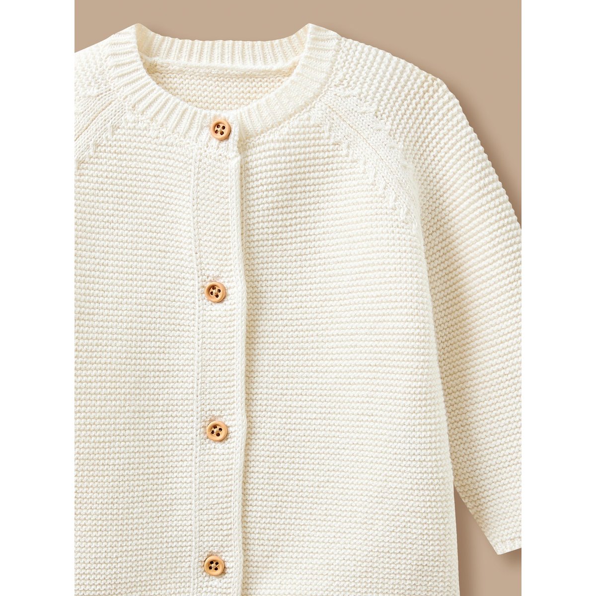 Cardigan en coton biologique ecru, CYRILLUS