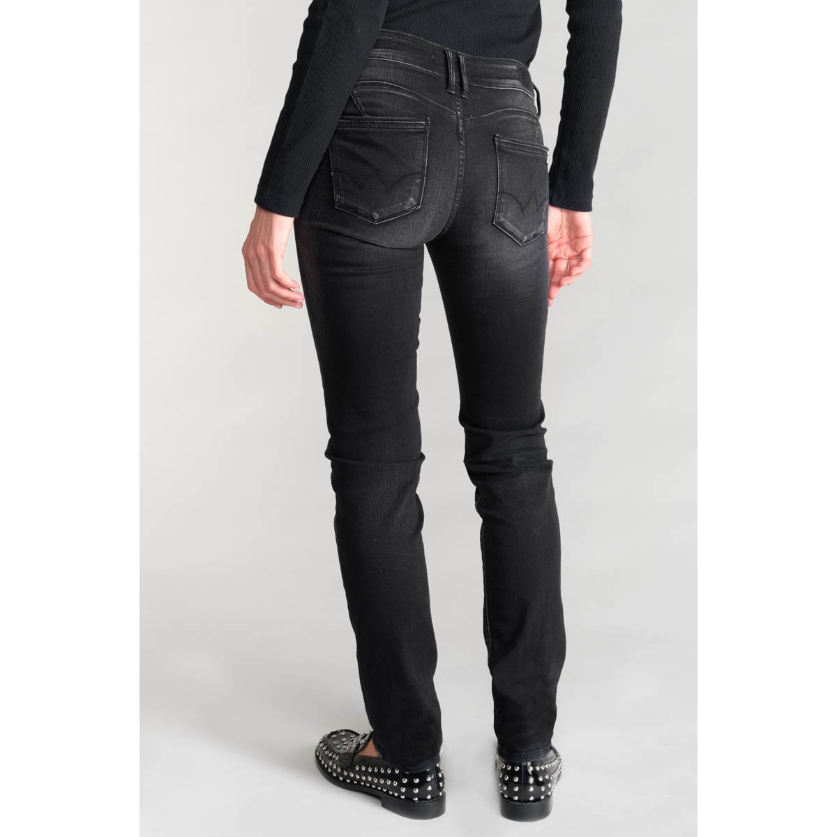Jean regular, droit black / black, LE TEMPS DES CERISES