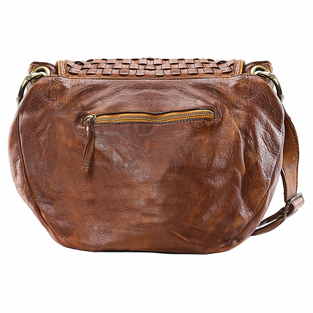 Sac à main en cuir vintage italien MISS BAYE camel, OH MY BAG
