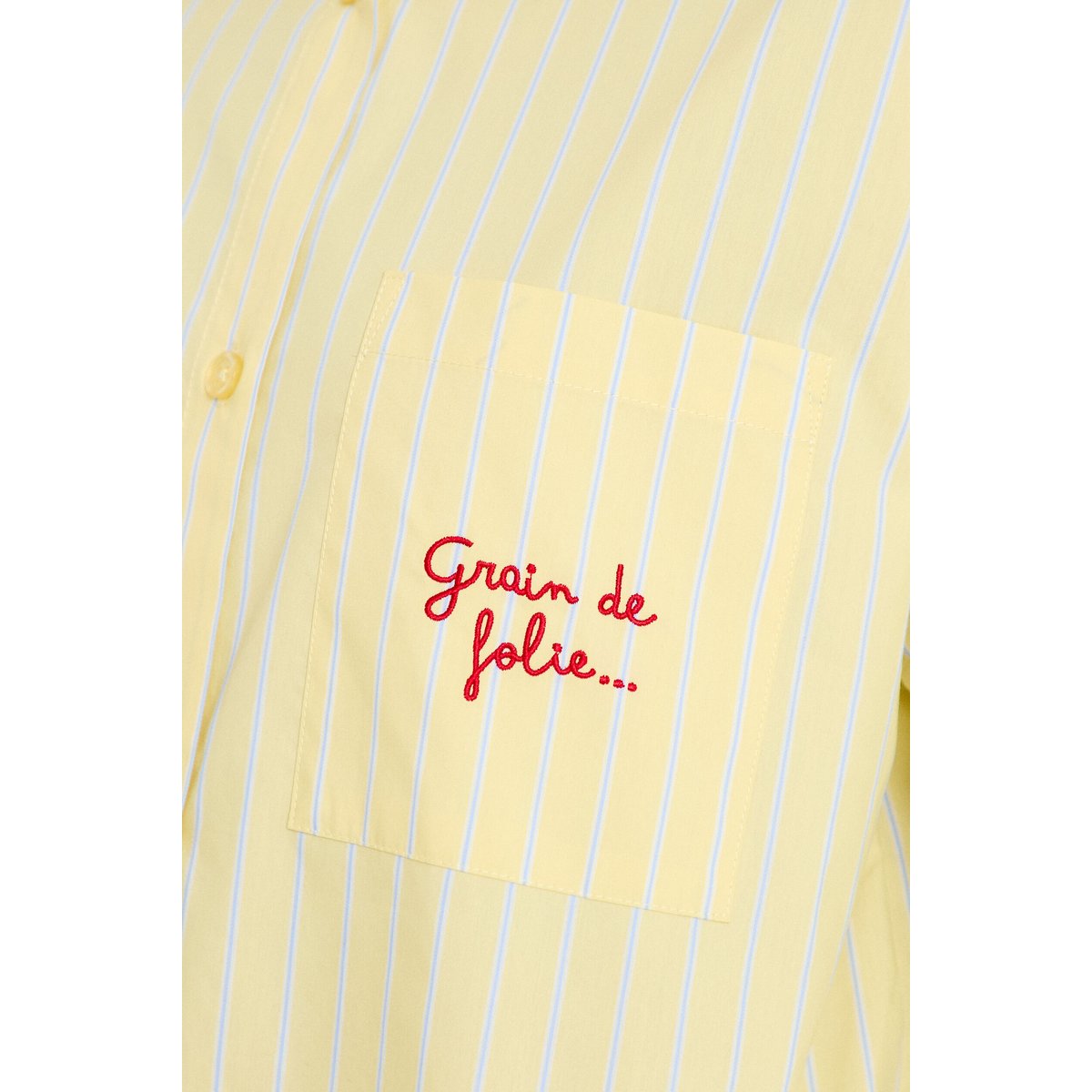 Chemise oversize manches longues jaune, CACHE CACHE