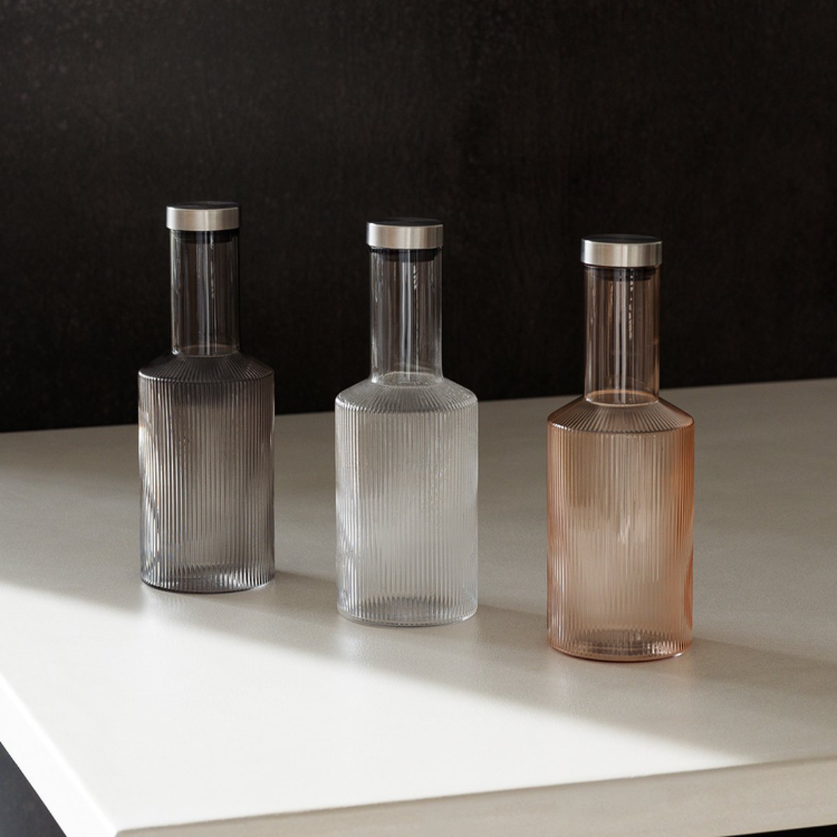 Carafe RAY marron, SP COLLECTION