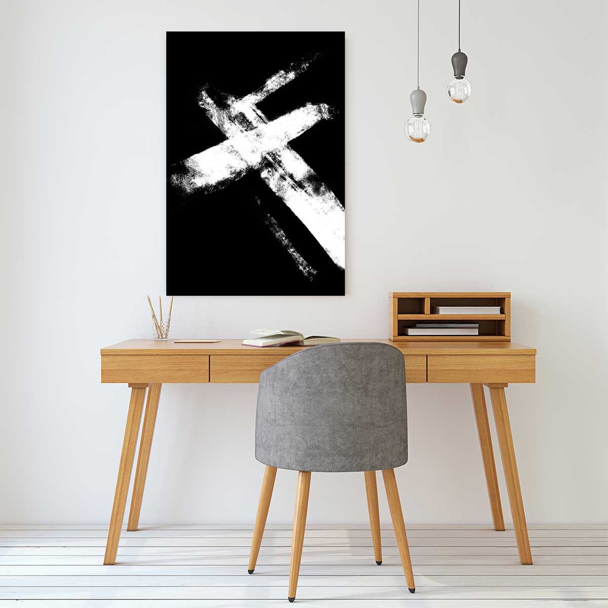 Tableau abstrait Croix tableau alu dibond, HEXOA