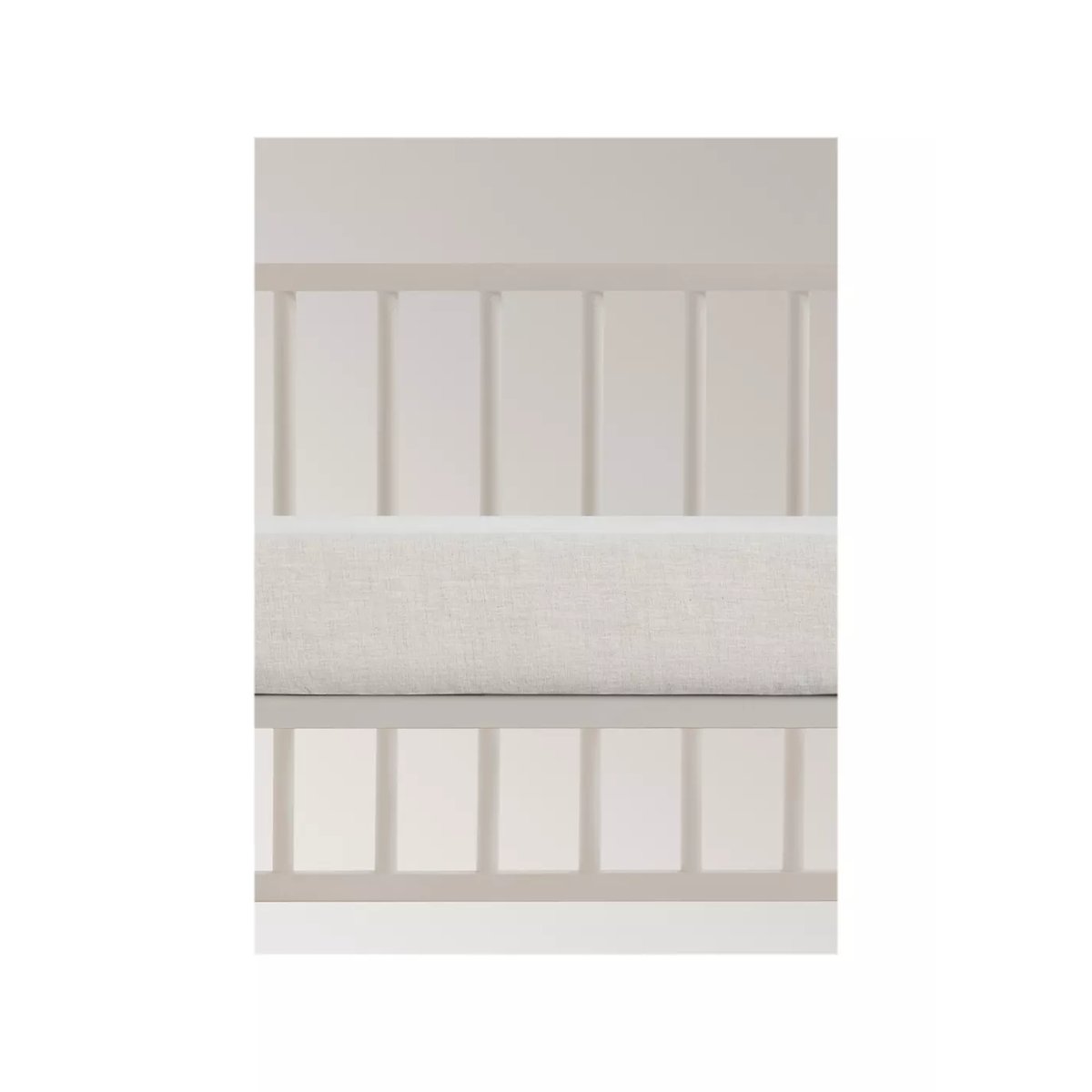 Drap-housse berceau lin lavé beige, MANGO HOME