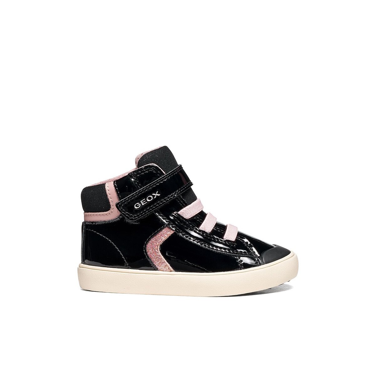 Baskets montantes respirantes, GISLI noir/rose, GEOX