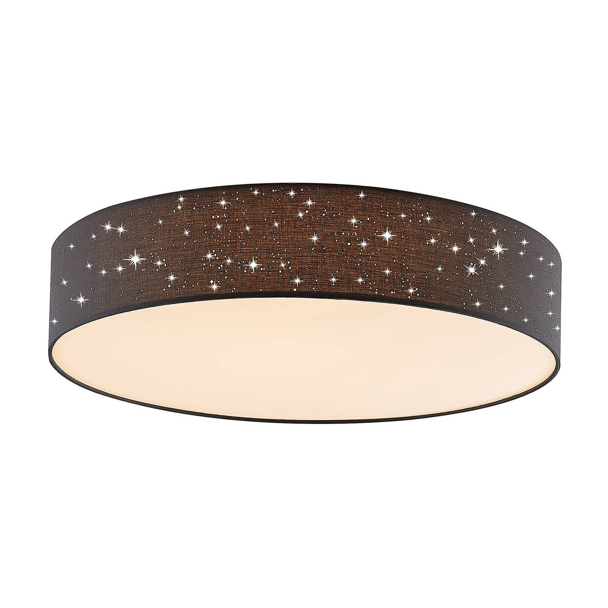 Plafonnier en textile moderneLED, Ellamina anthracite, LINDBY