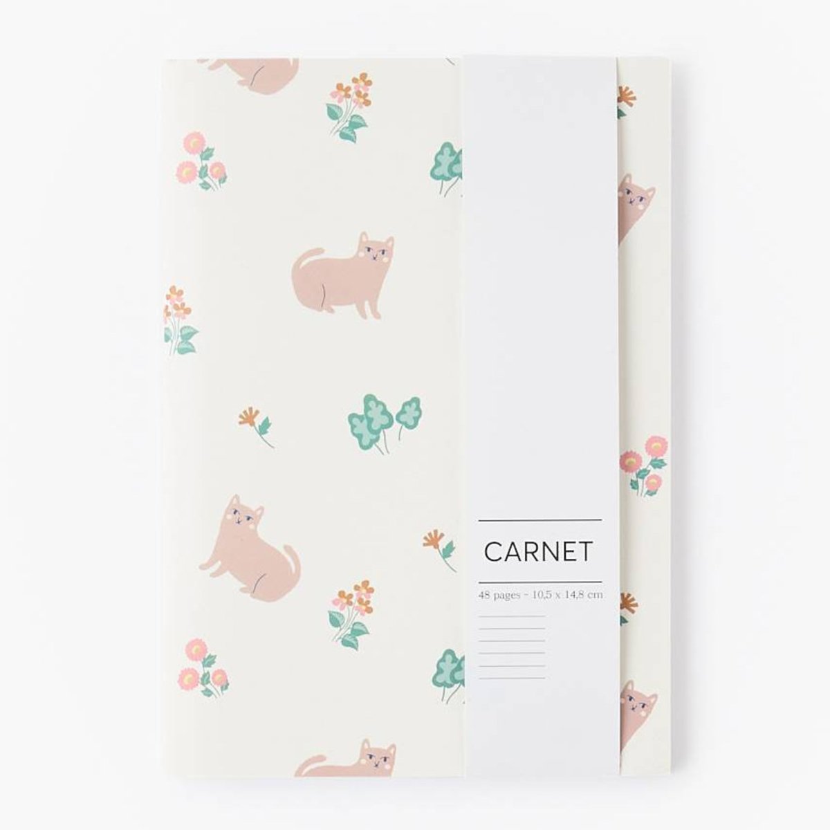 Carnet A6 ligné, 48 pages ecru, MONOPRIX