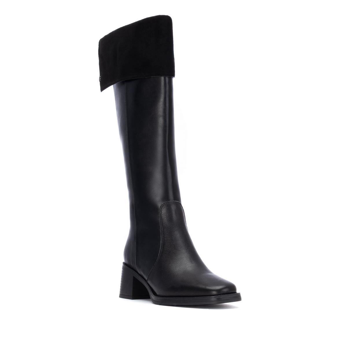 Botte Talon Décontractée Fermeture éclair noir, CARMELA