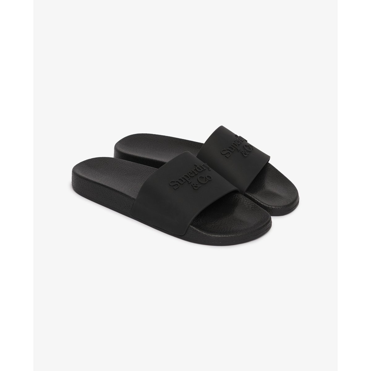 Claquettes Company Logo Semelle Haute noir/noir, SUPERDRY