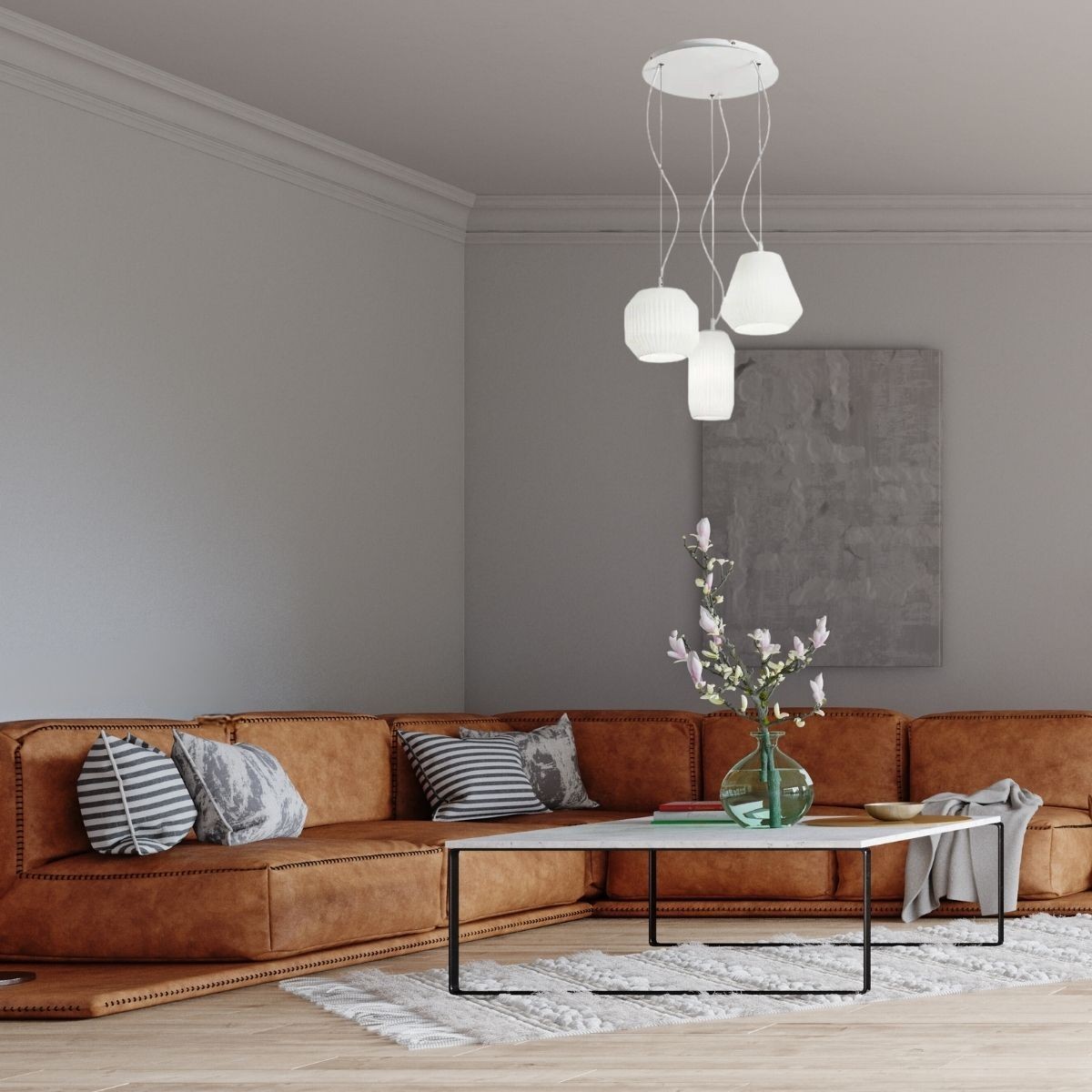 Suspension ORIGAMI blanc, IDEAL LUX