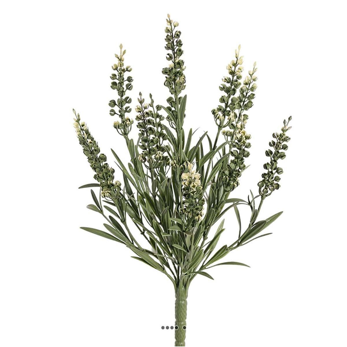 Piquet de fausse lavande H 35 cm pour ext crème, ARTIFICIELLES
