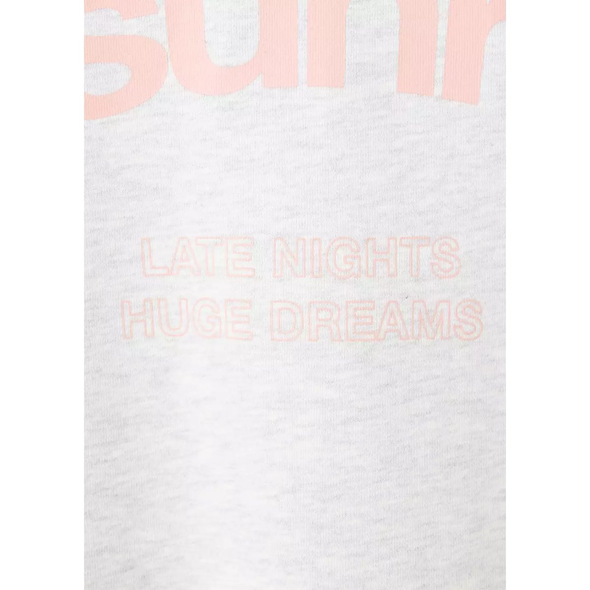 Sweat inscription imprimée gris chiné clair, MANGO TEEN