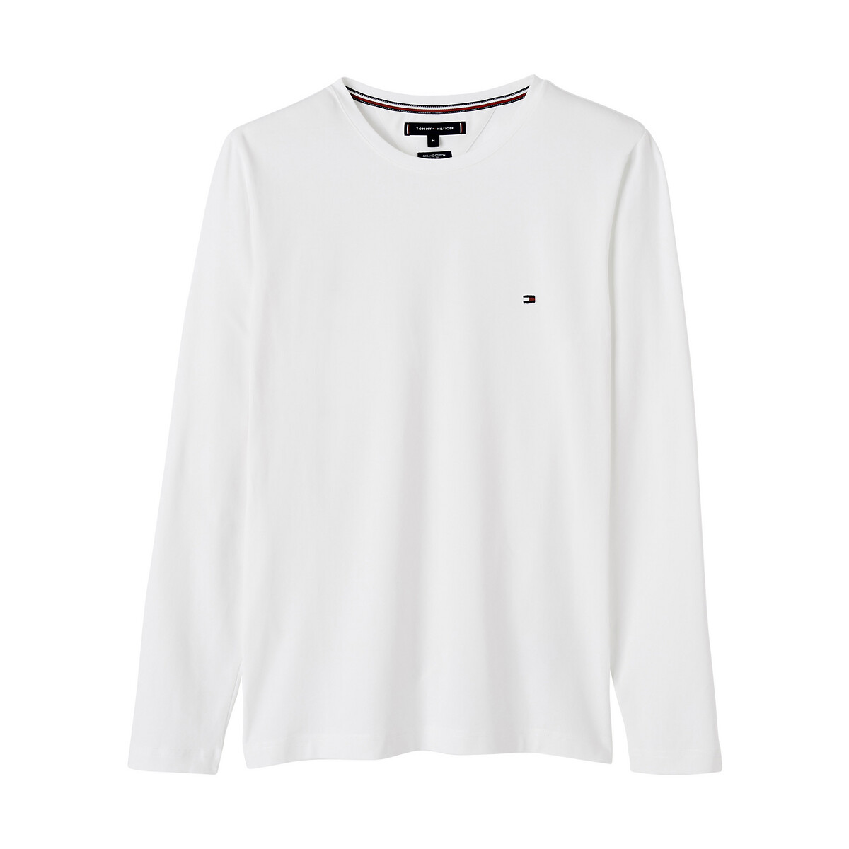 Slim Fit Stretch T-Shirt with Long Sleeves white, TOMMY HILFIGER