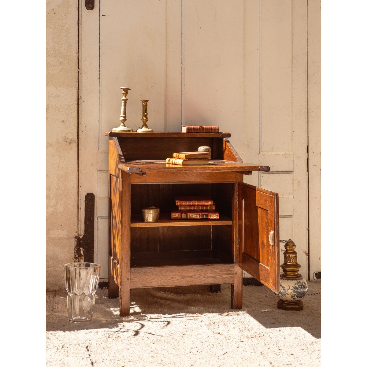 Secrétaire en bois Edouard N°1038 - Bon état bois foncé, DEBONGOUT