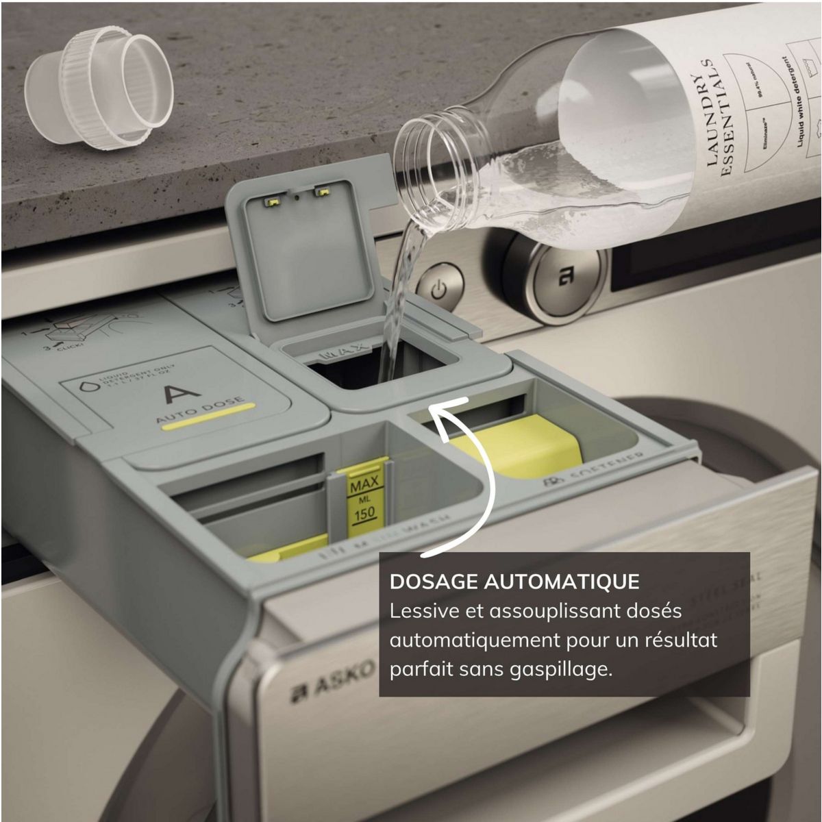 Lave linge hublot W3096RW couleur unique, ASKO