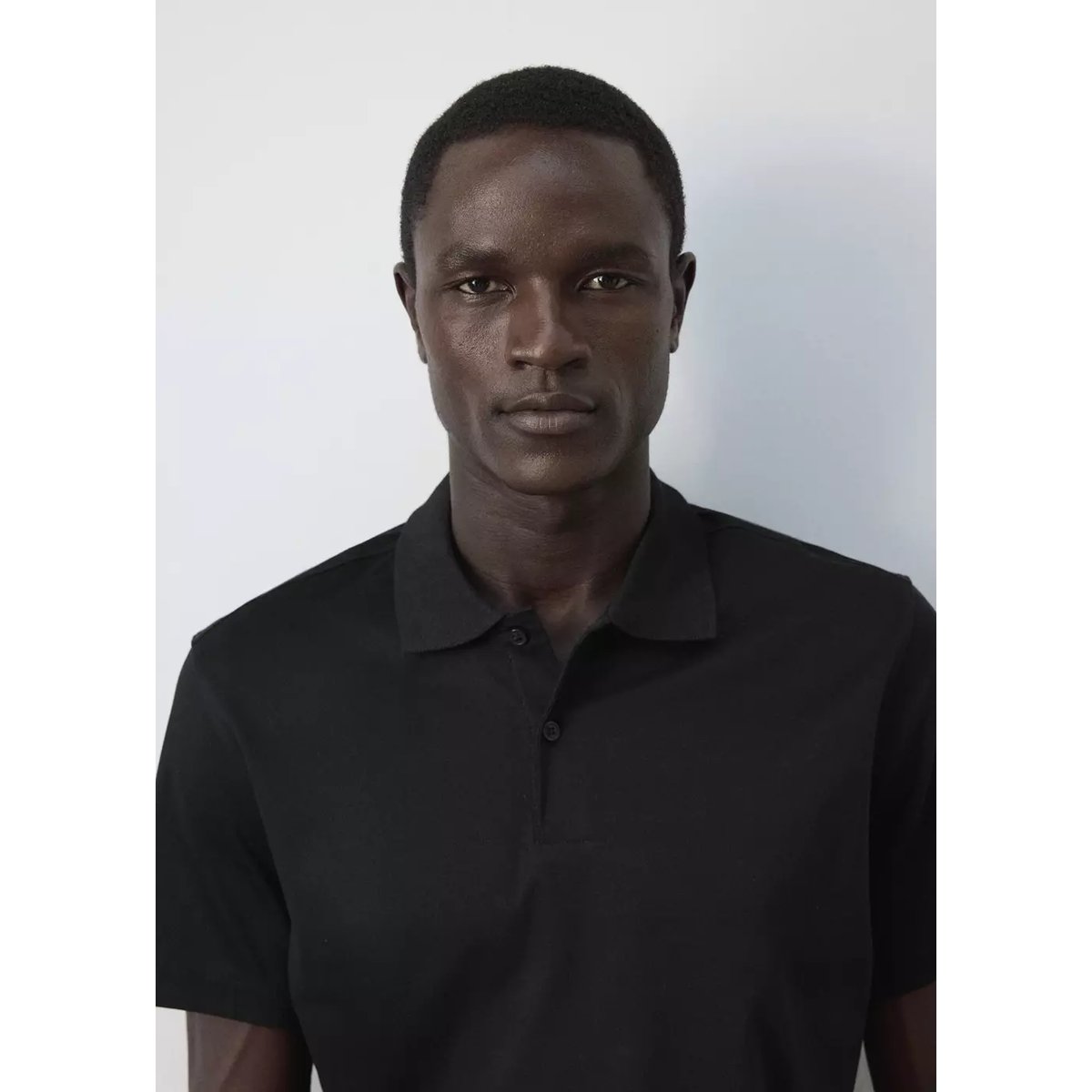 Polo coton regular-fit noir, MANGO MAN