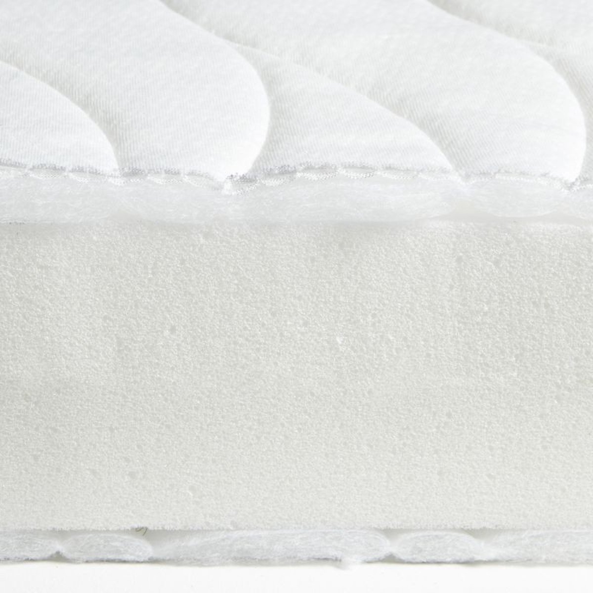Matelas demi corbeille mousse et bambou 15cm blanc, LES MATELAS DE MORPHEE