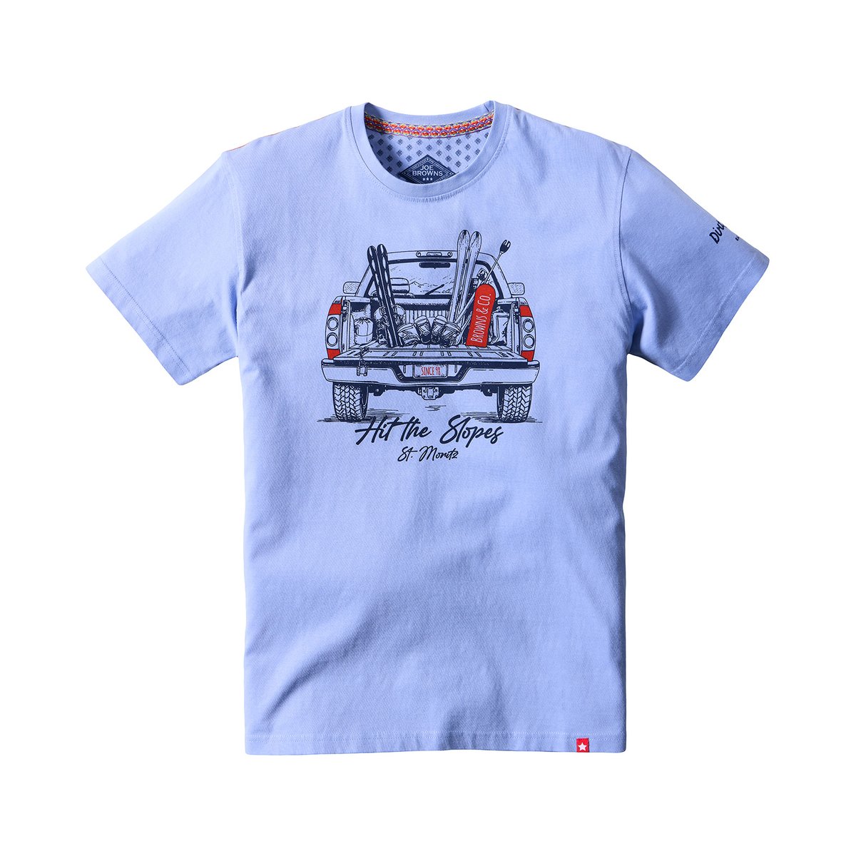 T-Shirt Sur les Pistes bleu, JOE BROWNS