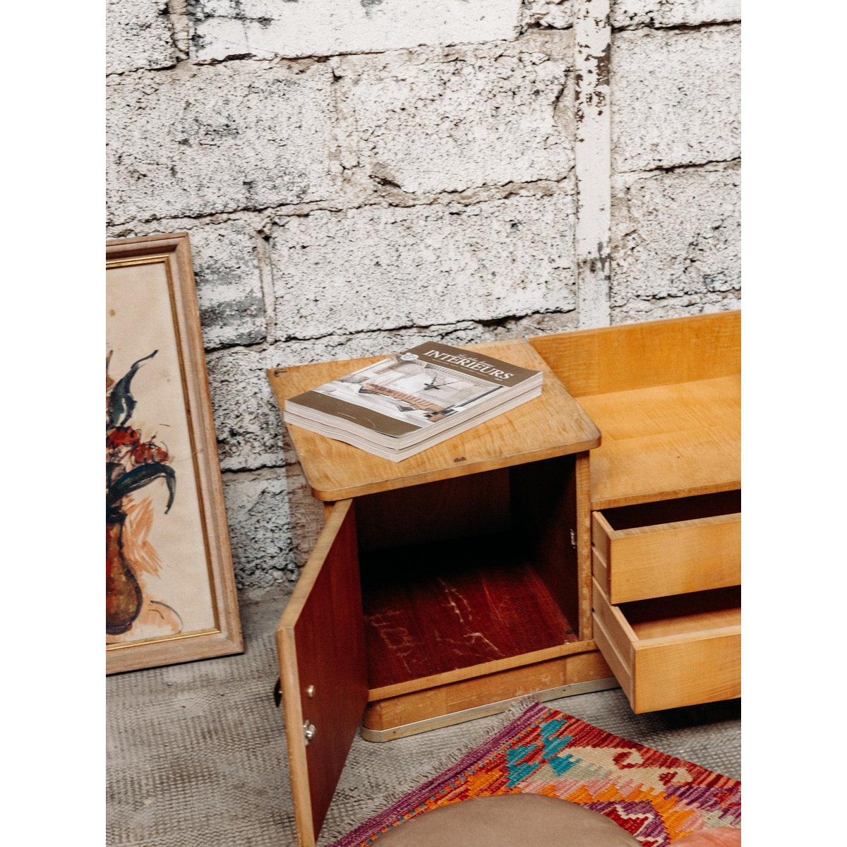 Meuble de rangement en bois Gustave N°94 - Bon état bois clair, DEBONGOUT
