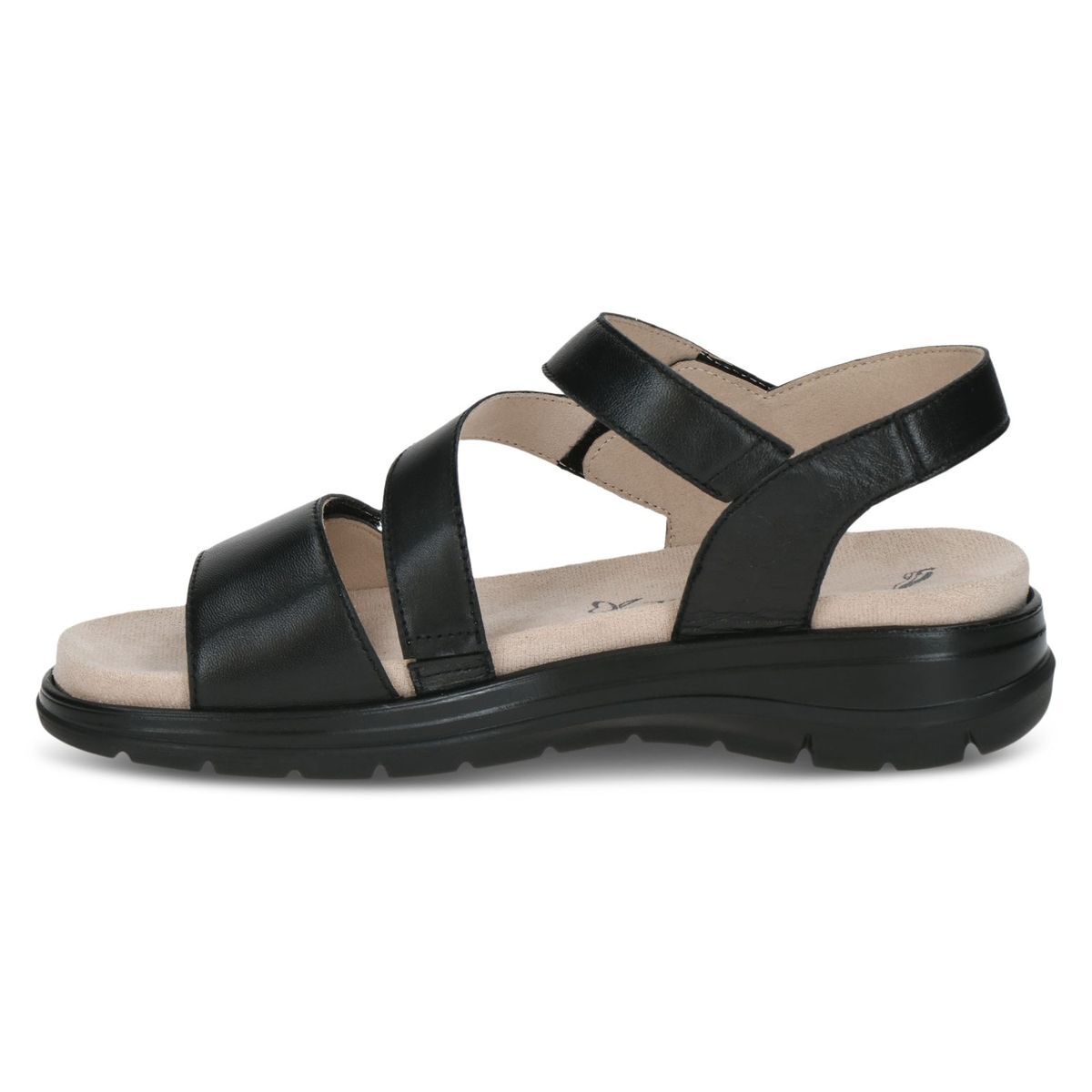 Sandale en cuir noir nappa, CAPRICE