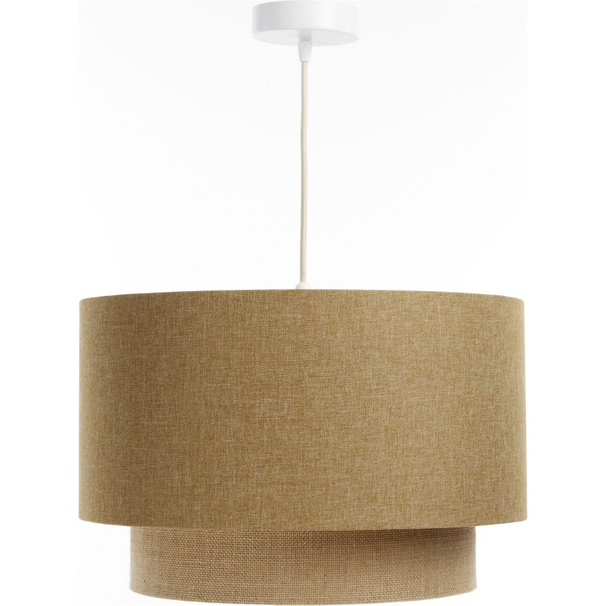 Suspension en tissu rond Boho Elegant beige sable et crème doux, BPS KONCEPT