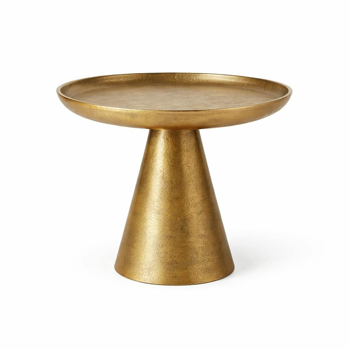 Bout de canapé doré en aluminium 50 cm KANO doré, PIER IMPORT