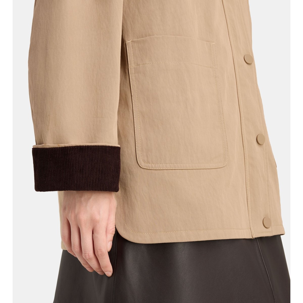 Parka de chasse omer col velours beige moyen, JODHPUR