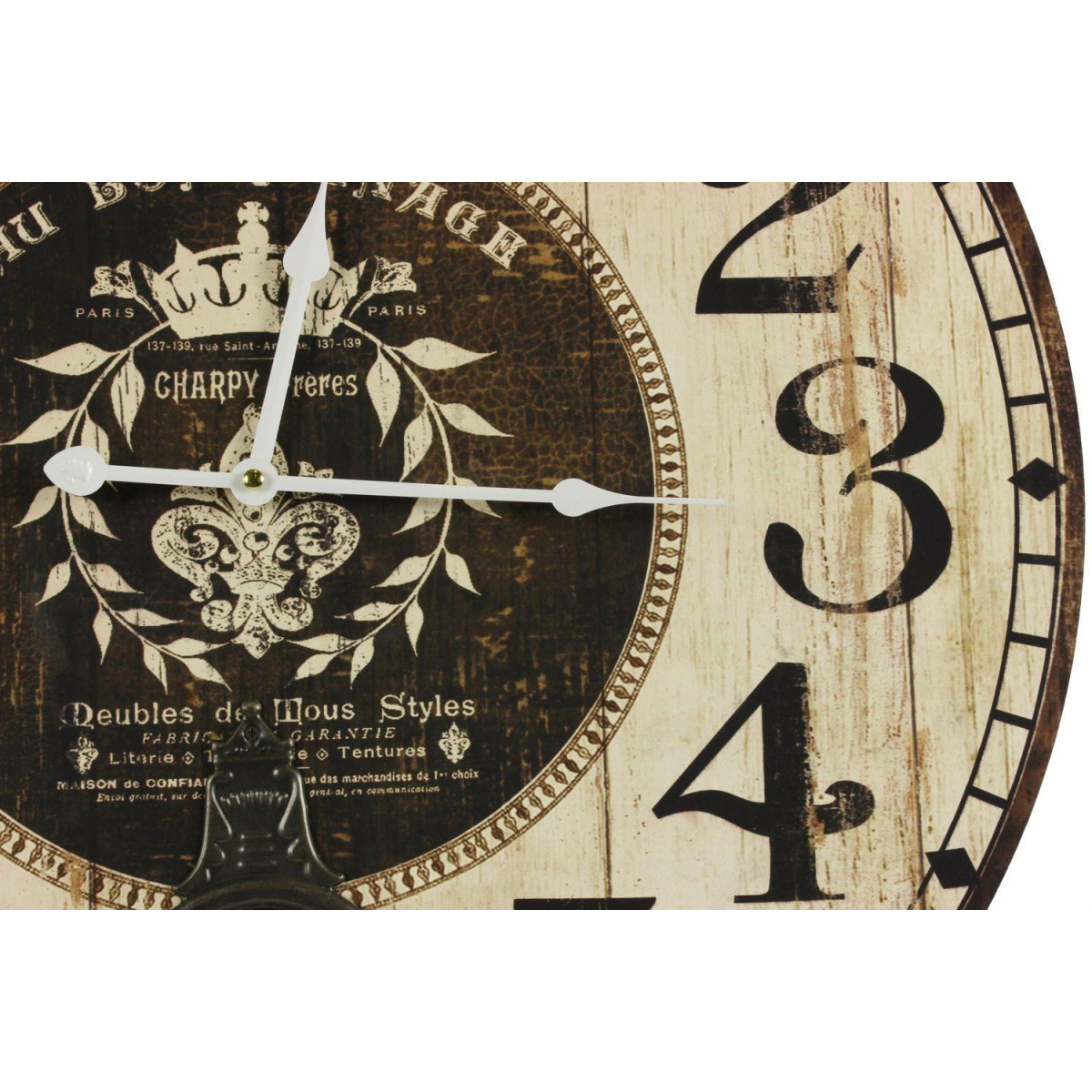 Horloge ancienne balancier au bon ménage blanc, DECORATION D’AUTREFOIS