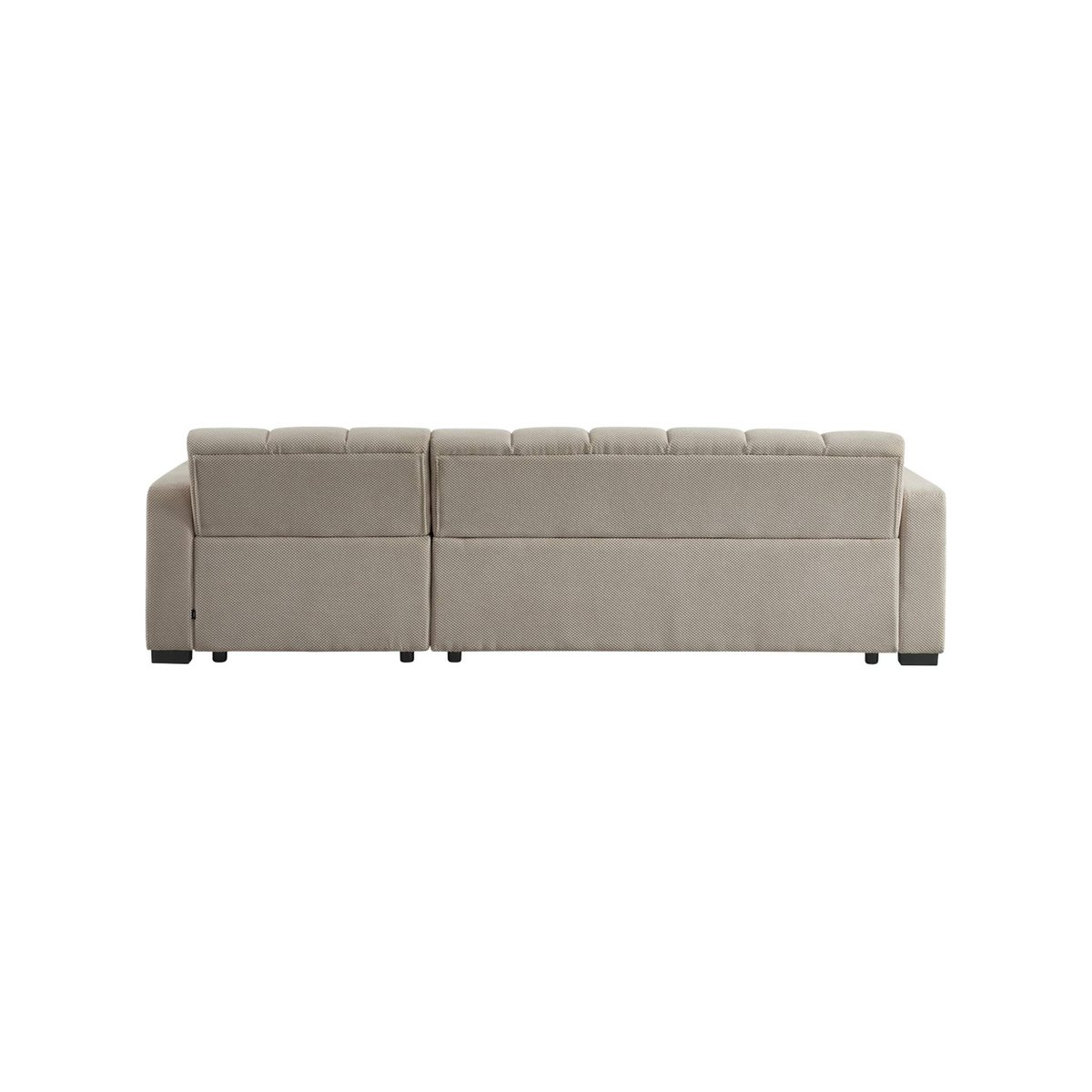 Canapé d'angle réversible tissu capitonné 3 places DOT beige, SWEEEK