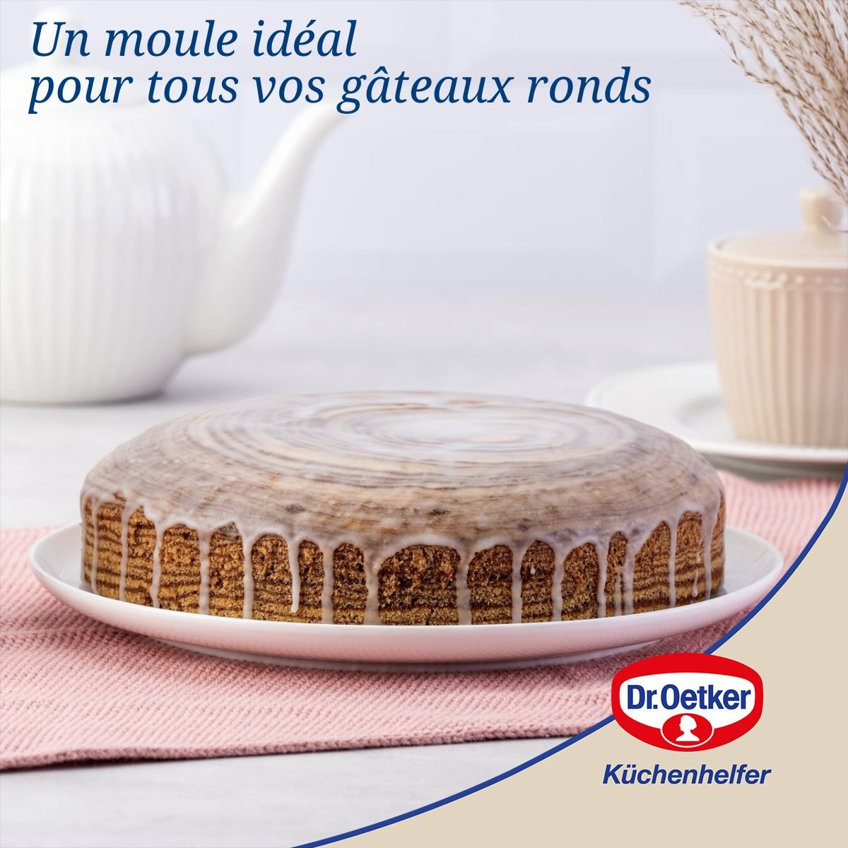 Ensemble de 2 Moules à manqué à charnière 24 cm TRADITION noir, DR OETKER