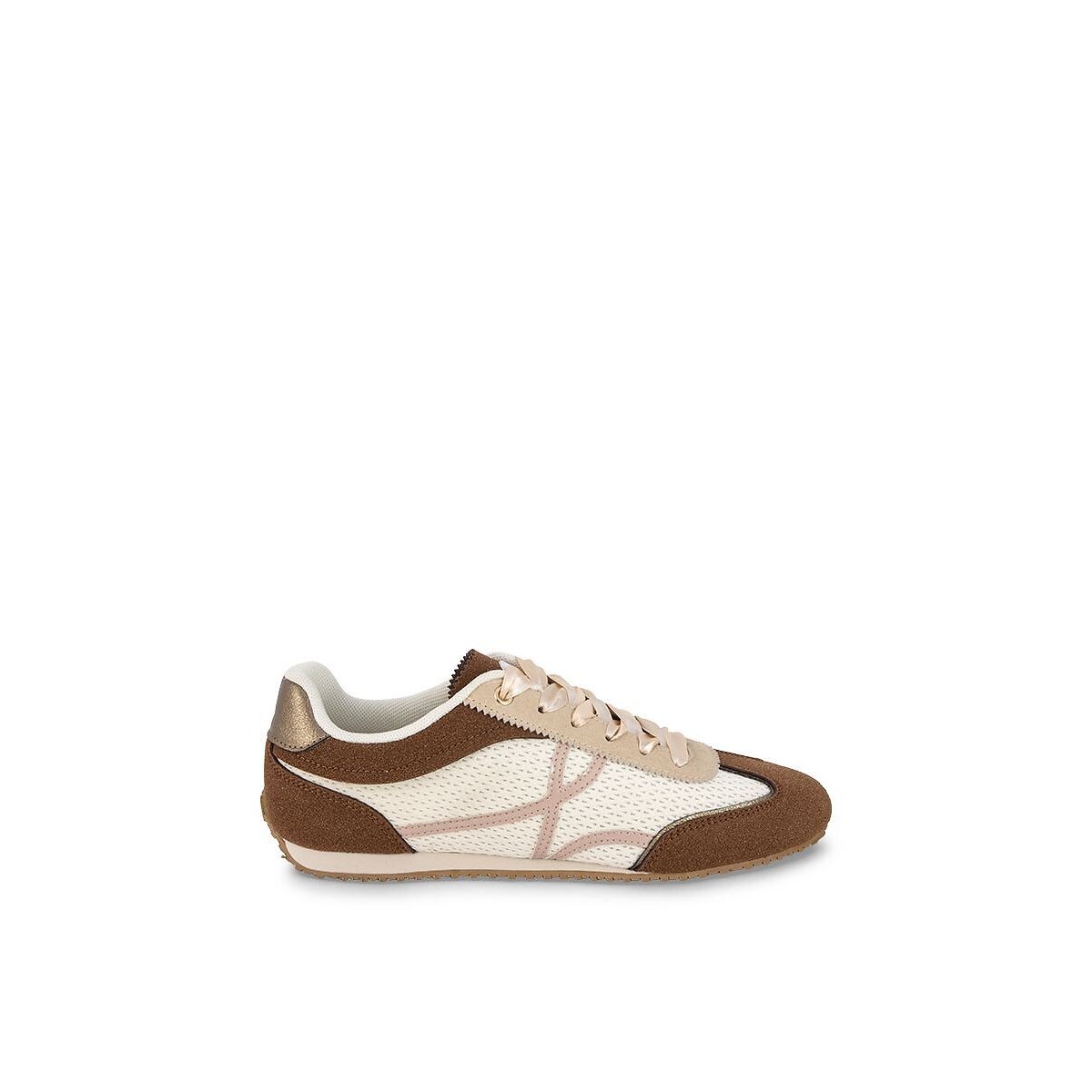 Baskets en cuir Alba blanc/marron, LES TROPEZIENNES PAR M.BELARBI