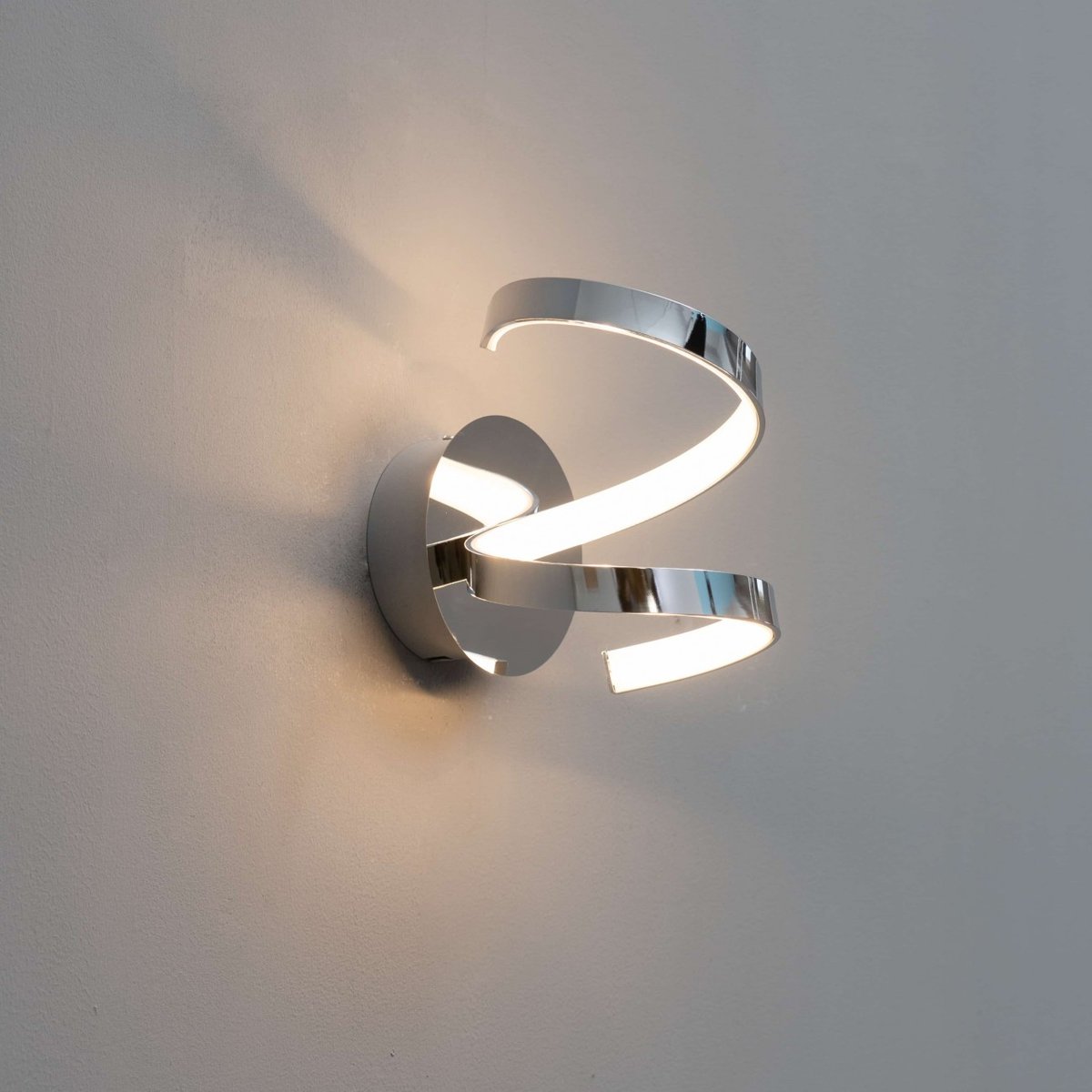 Applique spirale chromée LED - FILM argenté / chromé, KOSILUM