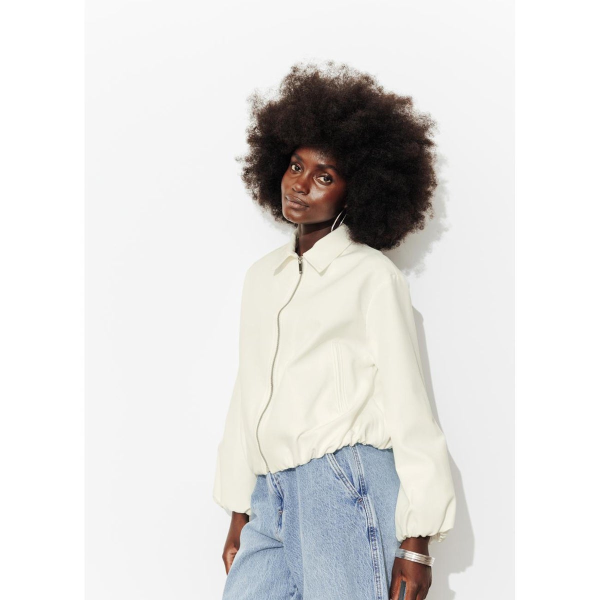 Veste courte boule ecru, PROMOD