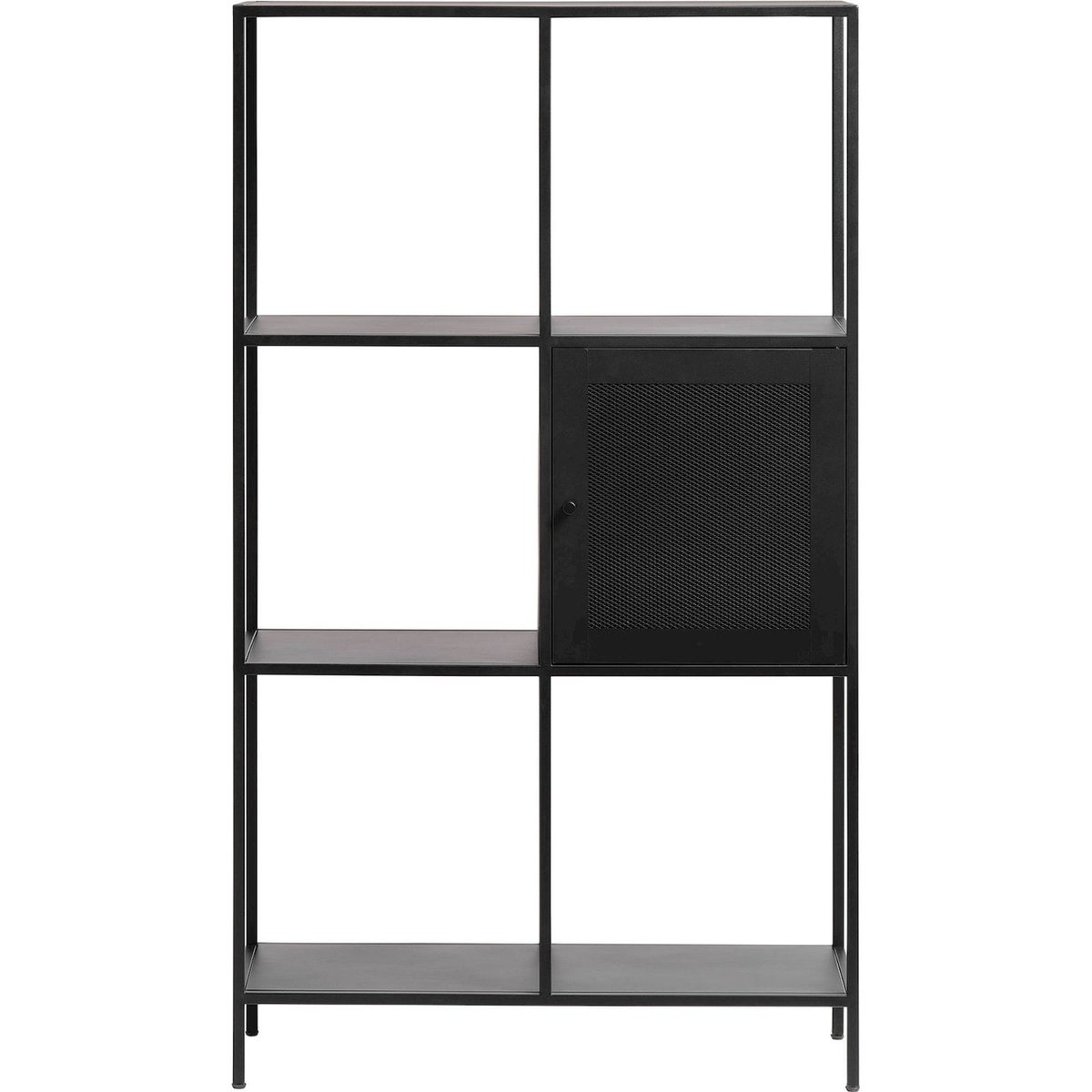 Étagère métal collection MAURRE noir avec poignées noires ou dorées, RECOLLECTION