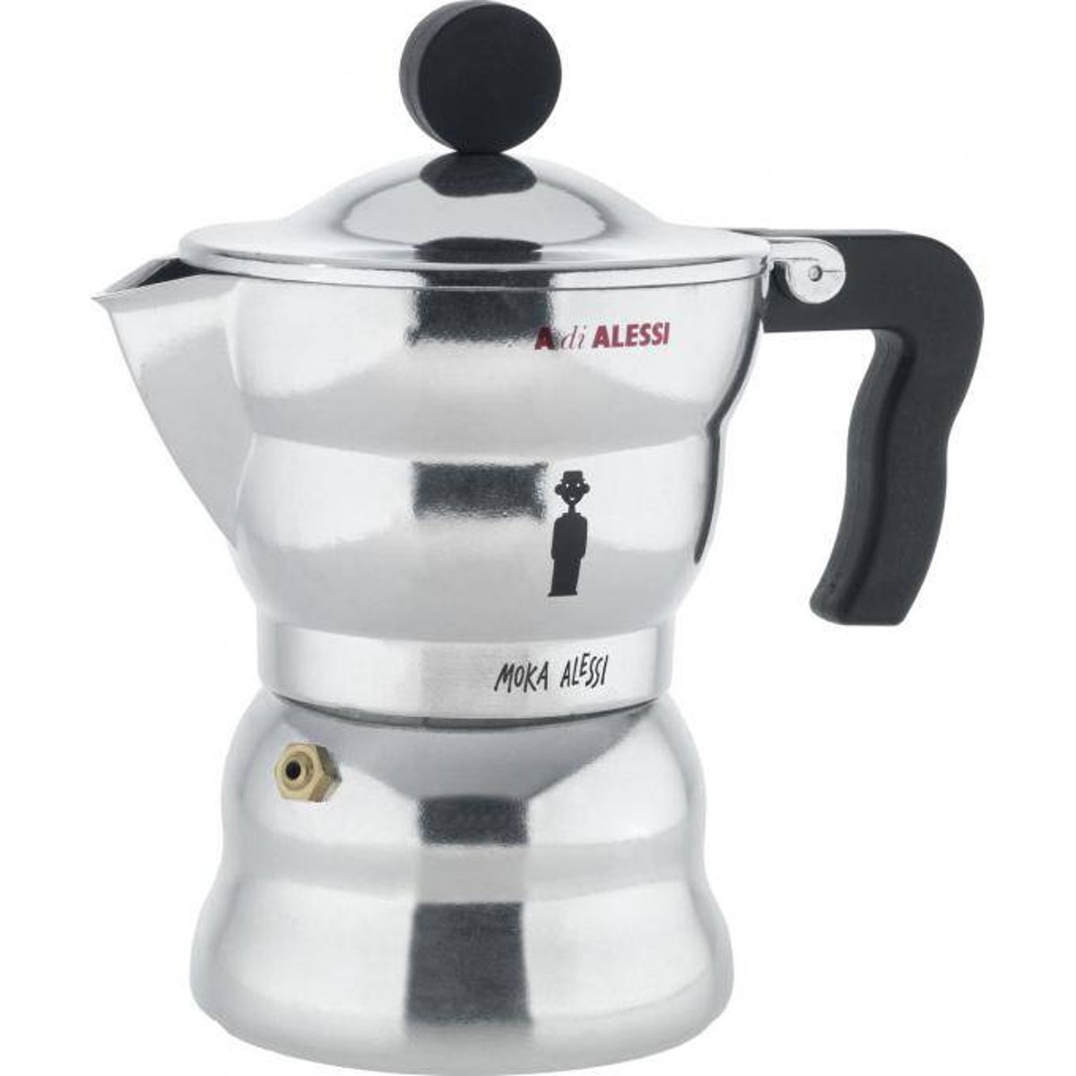 Cafetière argentée en aluminium louis alessi gris, ALESSI
