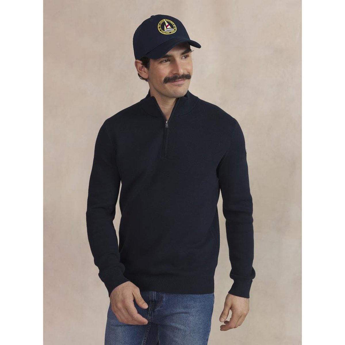 Pull col camionneur NOUVICAM marine, TBS