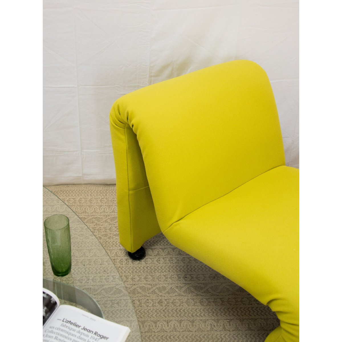 Chauffeuse verte en tissu Olivia N°61 - Bon état vert, DEBONGOUT