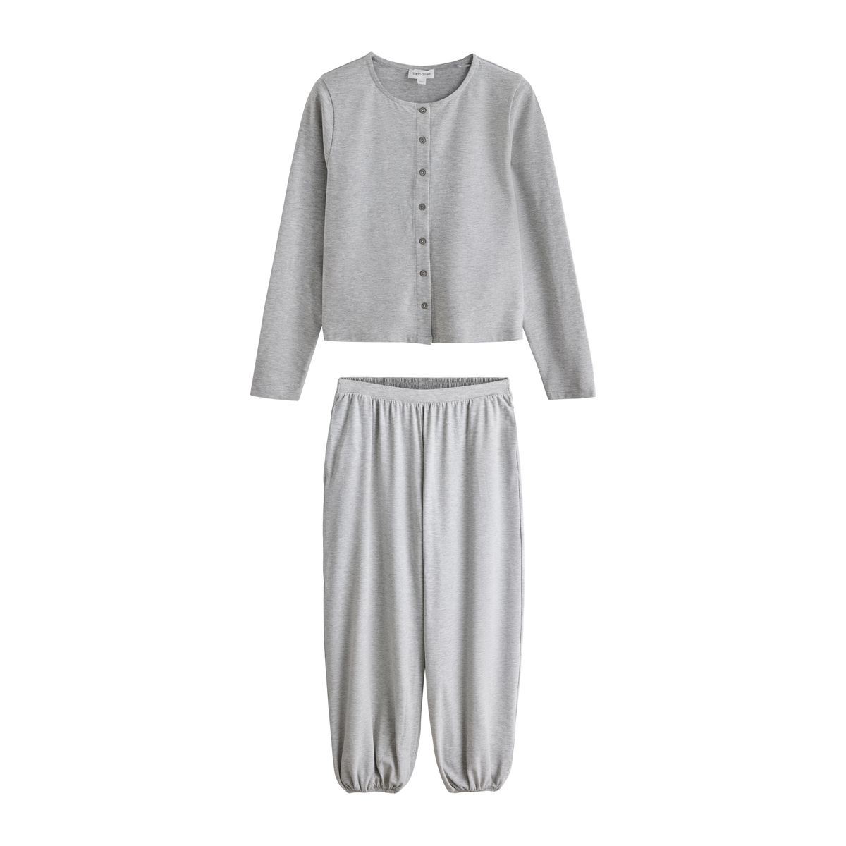 Pyjama en jersey à pantalon bouffant gris, NEXT