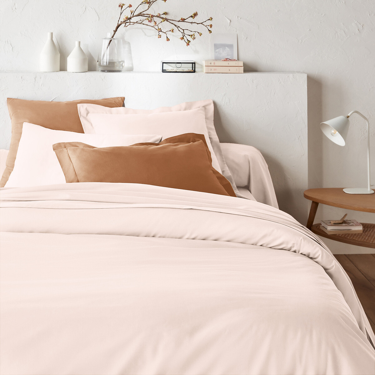 Scenario Plain 100% Cotton Pillowcase pearl pink, LA REDOUTE INTERIEURS
