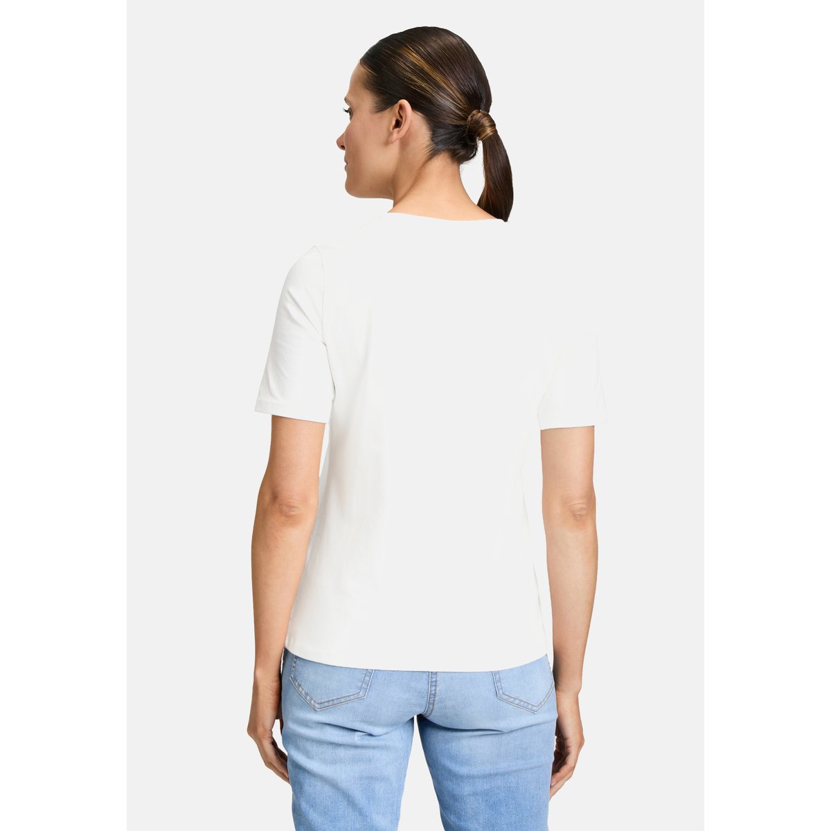 T-shirt basique à motif placé patch cream/rosé, BETTY BARCLAY