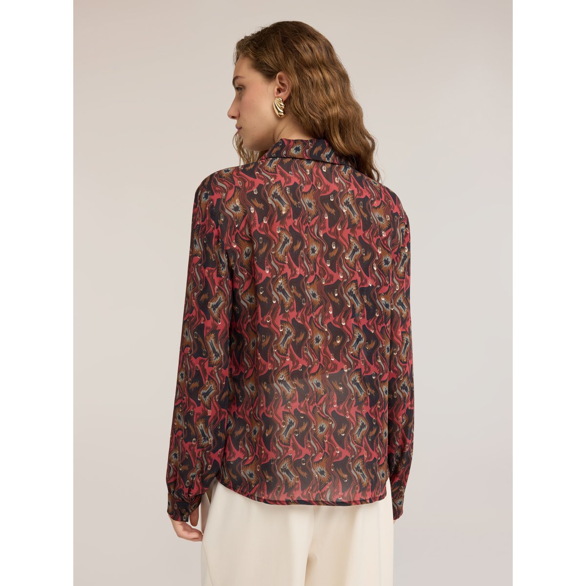 Chemise imprimée rouge, MOTIVI