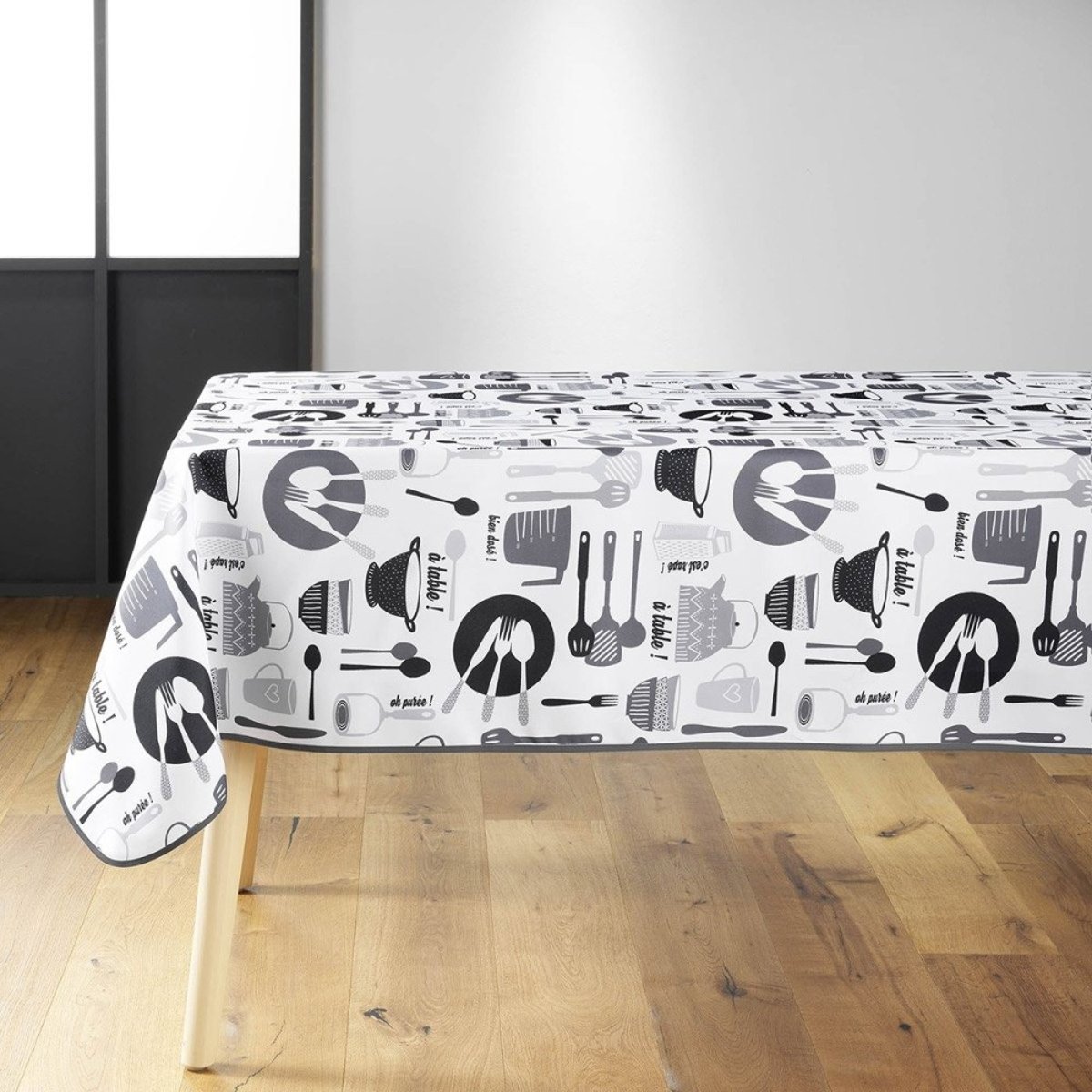 Nappe rectangulaire 150x240  Kitchen blanc blanc, DECORATIE
