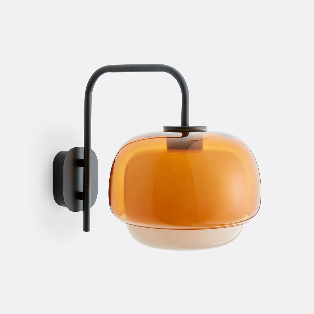 Applique en verre coloré et métal acier, Kinoko orange foncé, LA REDOUTE INTERIEURS
