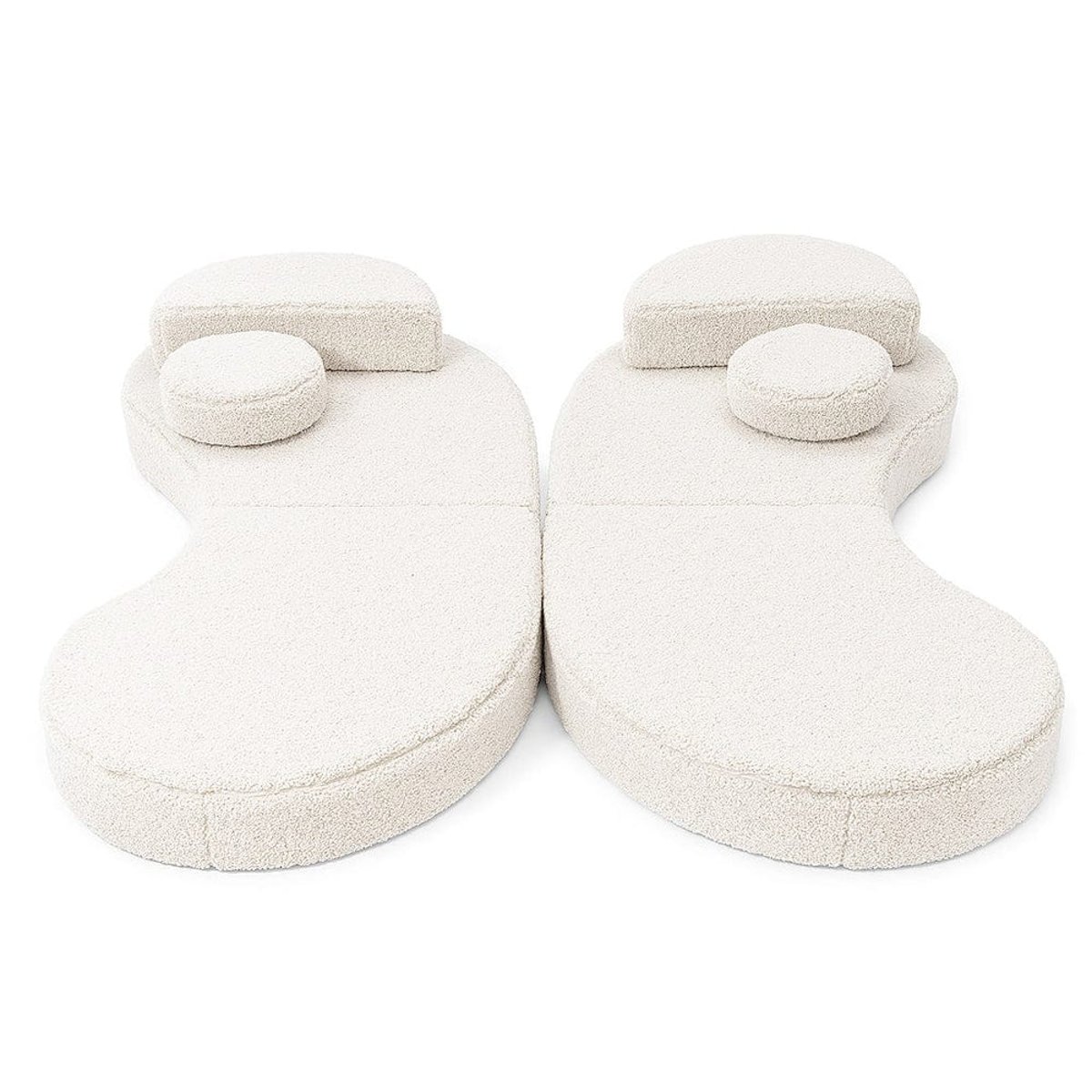 Canapé Lunato doux enfant 6 pcs BEARLY blanc, MEOW BABY